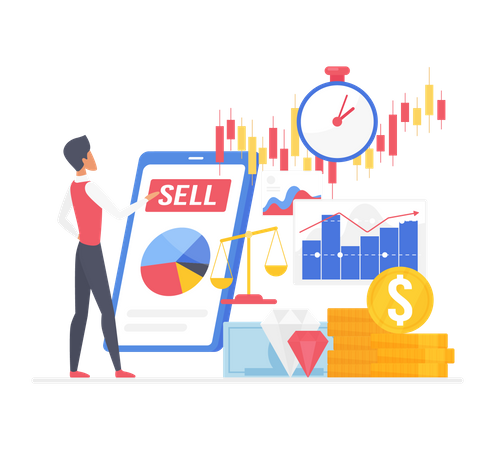 Stock trading  Illustration