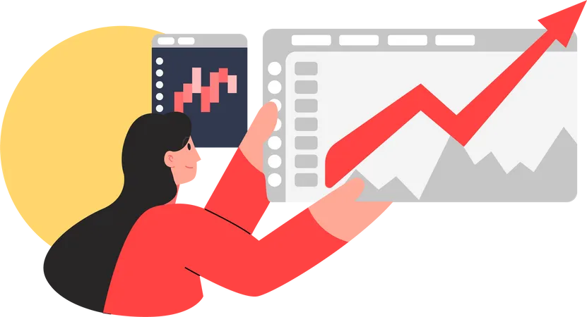 Stock trading profits  Illustration