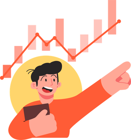 Stock trading profits  Illustration