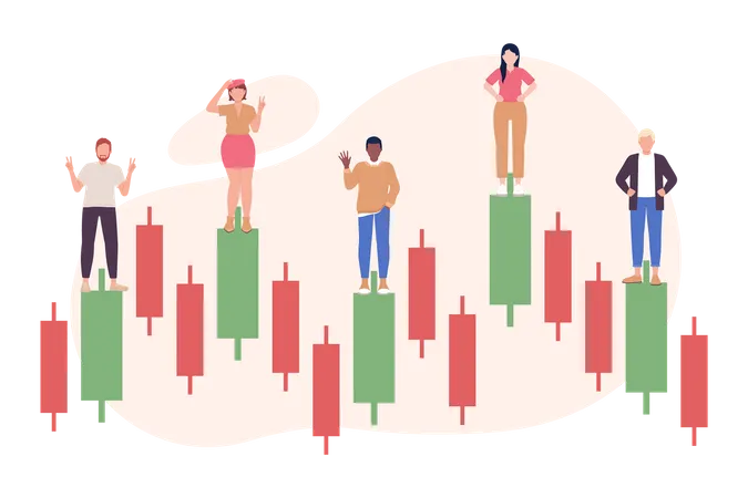 Stock trends loader  Illustration