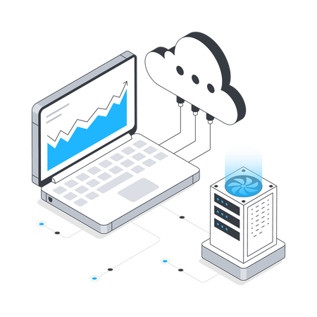 Stockage en ligne  Illustration