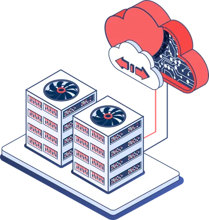 Stockage et réseau cloud  Illustration