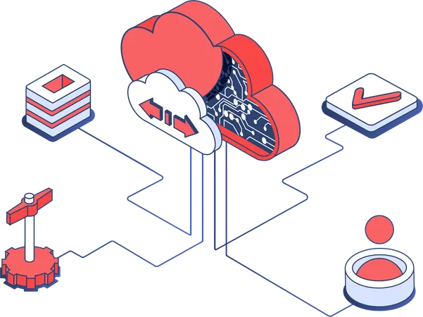 Stockage de données dans le cloud  Illustration