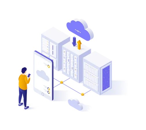 Stockage de données dans le cloud  Illustration