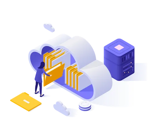 Stockage de données dans le cloud  Illustration