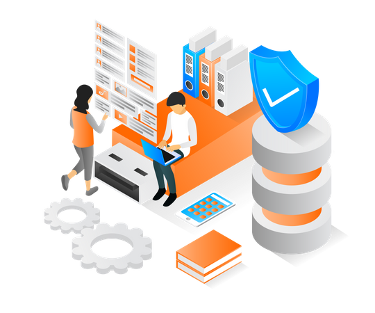 Stockage de données d'entreprise  Illustration