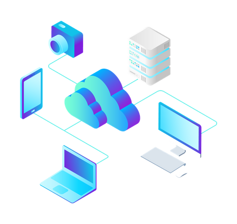 Stockage en ligne  Illustration