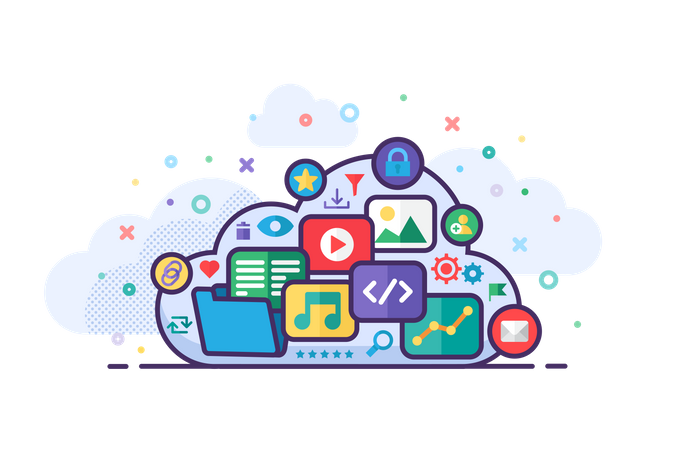 Stockage en ligne  Illustration