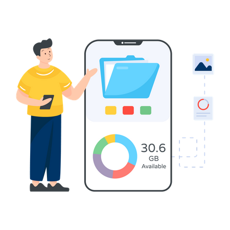 Stockage mobile  Illustration