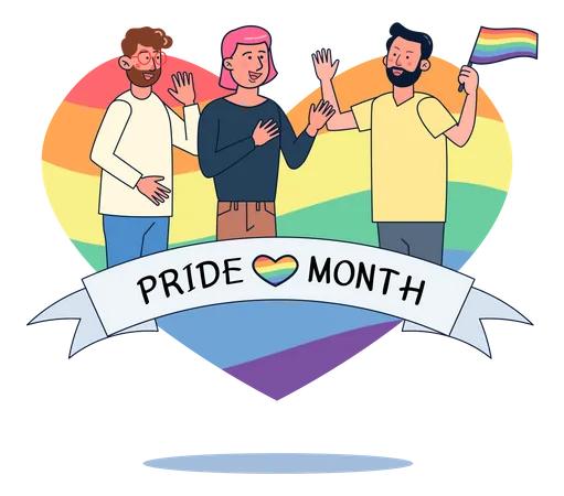 Pride-Monat  Illustration