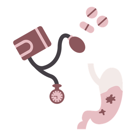 Stomach cancer disease  Illustration