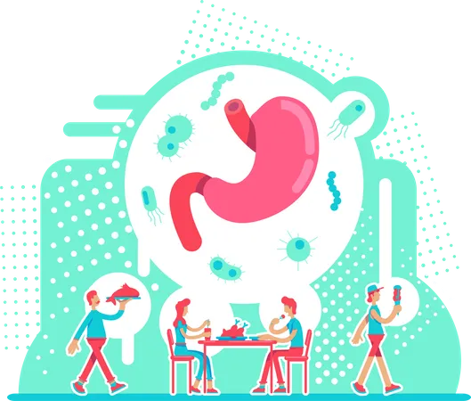 Stomach health care  Illustration