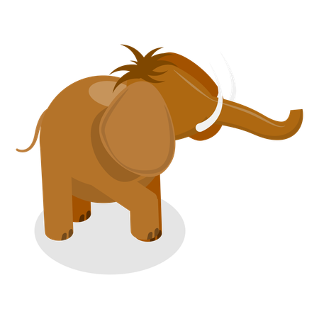 Stone Age elephant  Illustration