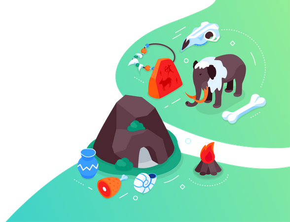 Stone age  Illustration