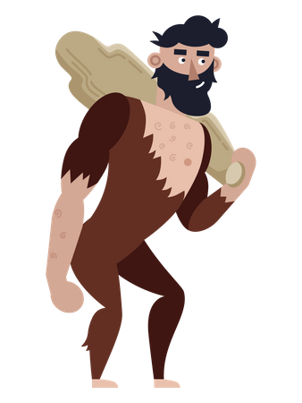 Stone Age Person  Illustration