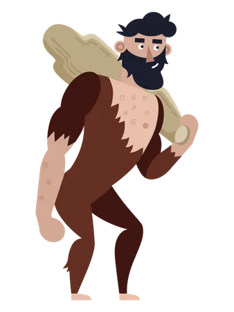 Stone Age Person  Illustration