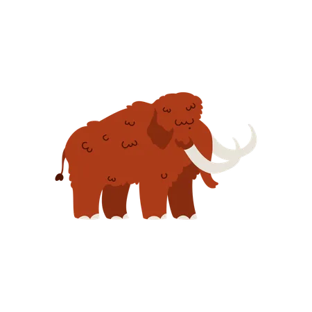 Stone age prehistoric mammoth  Illustration