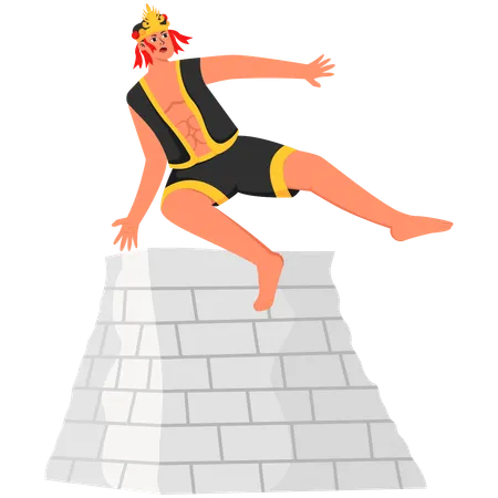 Stone Jumping Sports  Illustration