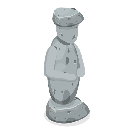 Stone statue  Illustration