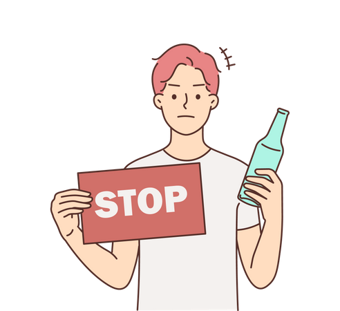 Stop alcohol  Illustration