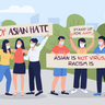 illustration for stop asian hate