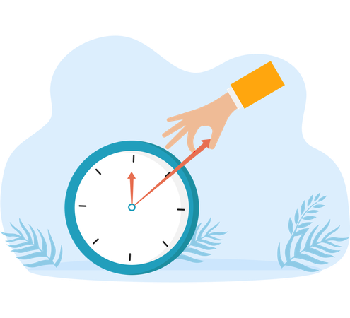 Stop clock by hand  Illustration