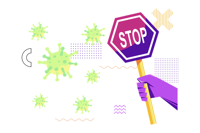 Stop Corona Virus  Illustration
