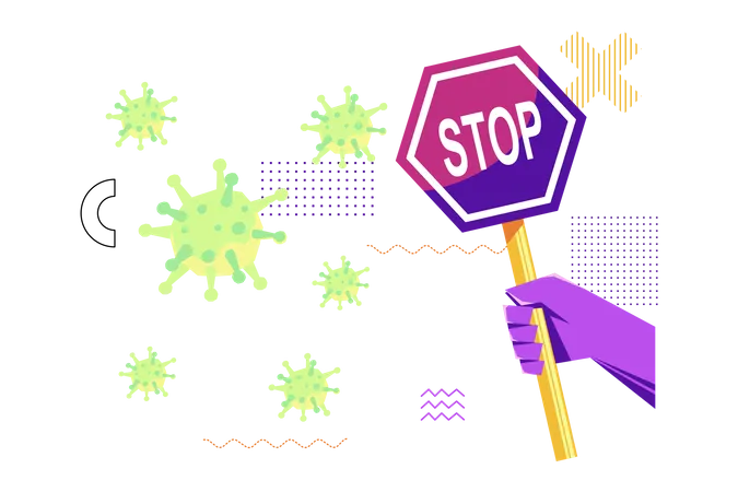 Stop Corona Virus  Illustration