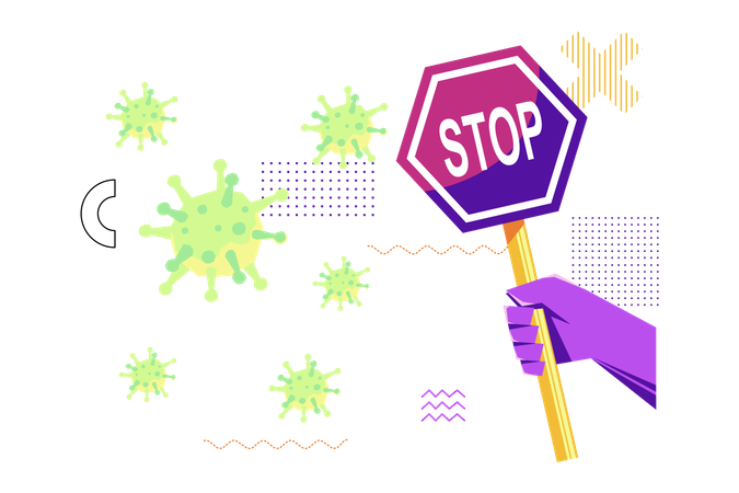 Stop Corona Virus  Illustration