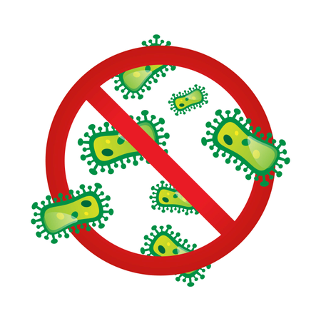 Stop corona virus outbreak warning sign  Illustration