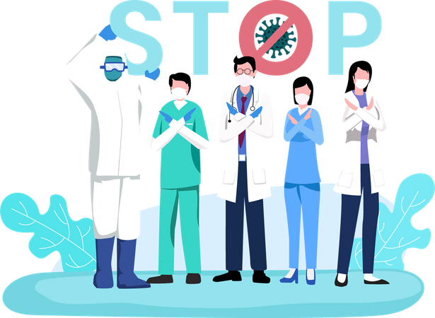 Stop Coronavirus  Illustration