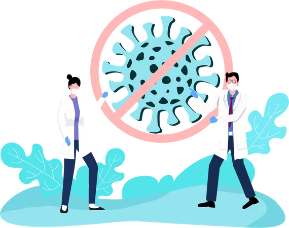 Stop Coronavirus  Illustration