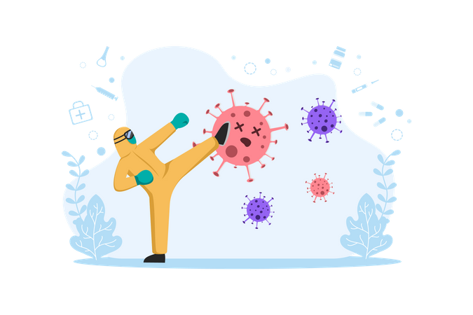 Stop coronavirus  Illustration