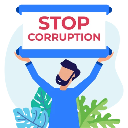 Stop Corruption Illustration