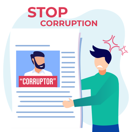 Stop Corruption Law  Illustration