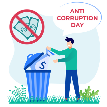 Stop Corruption Law  Illustration