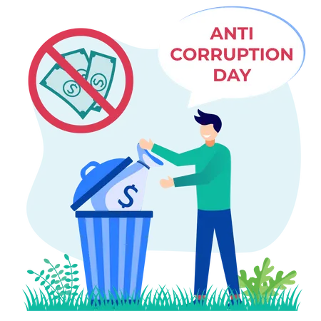 Stop Corruption Law  Illustration