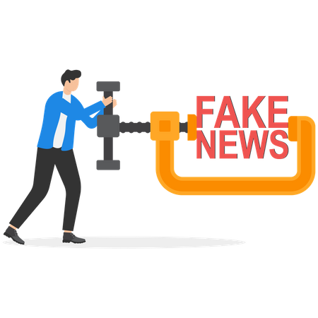 Stop fake news  Illustration