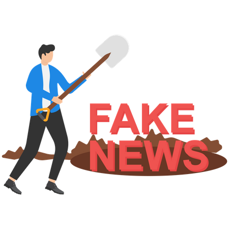 Stop Fake News And Misinformation Spreading On Internet And Media  Illustration