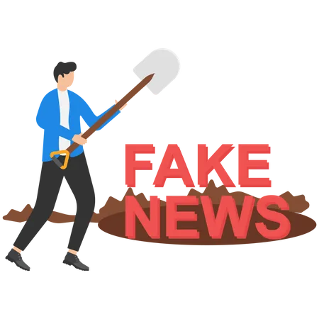 Stop Fake News And Misinformation Spreading On Internet And Media  Illustration