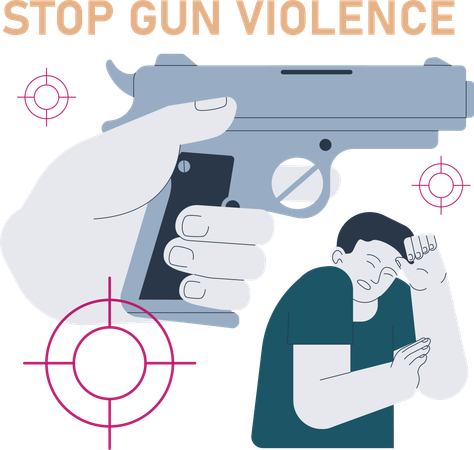 Stop gun violence  일러스트레이션