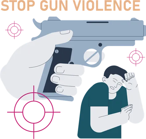Stop gun violence  일러스트레이션