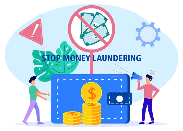 Stop Money Laundering Illustration