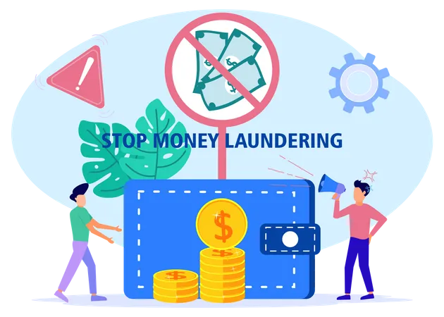 Stop Money Laundering  Illustration