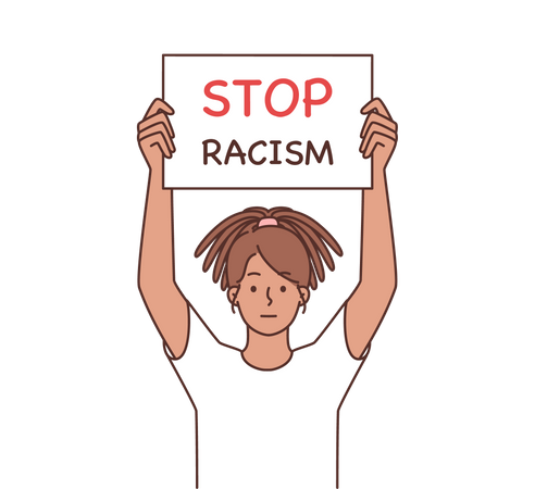 Stop racism  Illustration