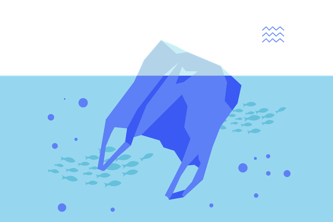 Stop Using Plastic  Illustration