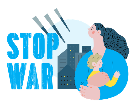 Stop war  Illustration