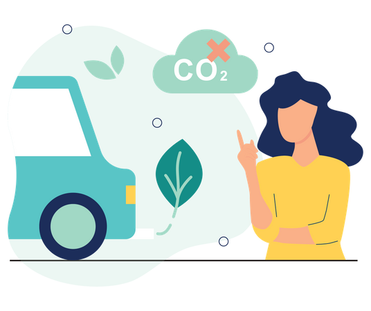 Stoppen Sie die Autoverschmutzung  Illustration