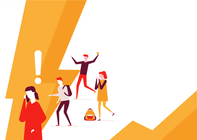 Stoppen Sie Mobbing  Illustration