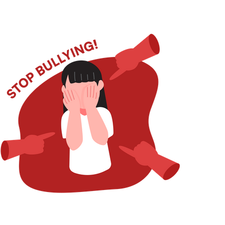 Stoppen Sie Mobbing  Illustration